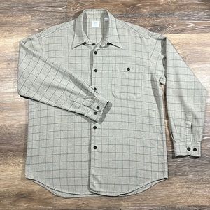 Bill Robinson Cotton Oatmeal/ Black Windowpane Shirt
